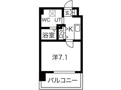 JPレジデンス大阪城東II(1K/8階)の間取り写真
