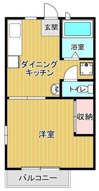 メゾン・アルテミスB(1DK/2階)の間取り写真