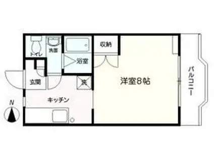 スタディマンション(1K/1階)の間取り写真