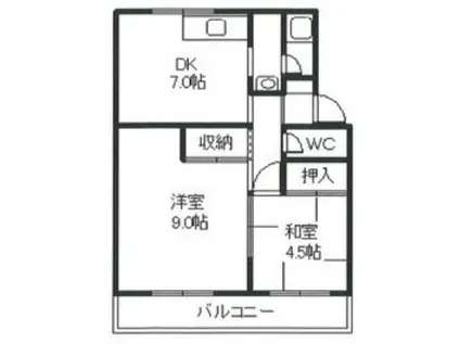野口マンション(2DK/2階)の間取り写真