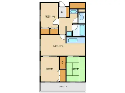 トーカド宮崎台(3LDK/5階)の間取り写真