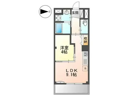 ペルラメゾン(1LDK/3階)の間取り写真