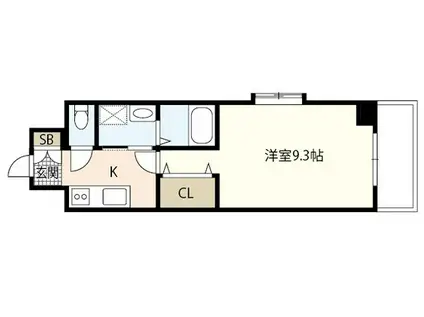 GRACE ウエスト CITY(1K/6階)の間取り写真