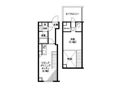 ファインステージ銀座イースト(1LDK/5階)の間取り写真