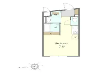 SHOKEN VILLA玉川学園I(ワンルーム/2階)の間取り写真