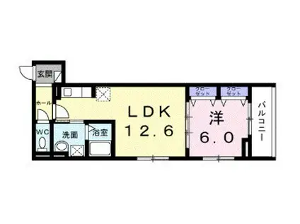 クレストネリマ(1LDK/3階)の間取り写真