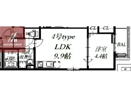 D PORTA ANNEX(1LDK/2階)の間取り写真