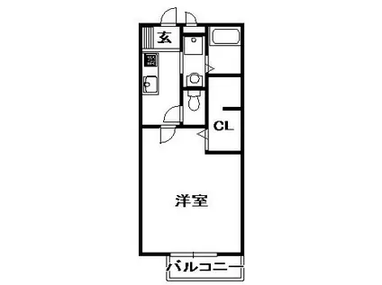 サクラハイツ(1K/1階)の間取り写真