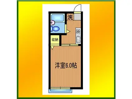 ときわハウス(1K/2階)の間取り写真