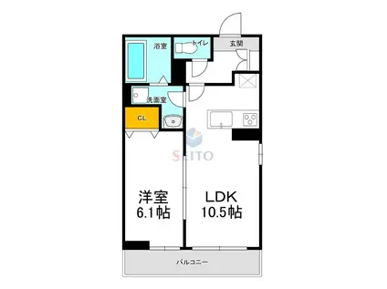 ＪＲ東海道本線 吹田駅(ＪＲ) 徒歩3分 3階建 新築(1LDK/1階)の間取り写真