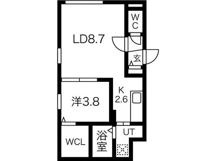 ANNETTE(1LDK/1階)の間取り写真