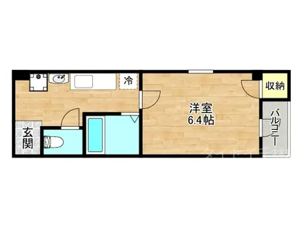 ルミエール西大橋(1K/7階)の間取り写真