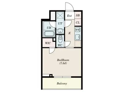 グランパセオ浅草橋(1K/8階)の間取り写真