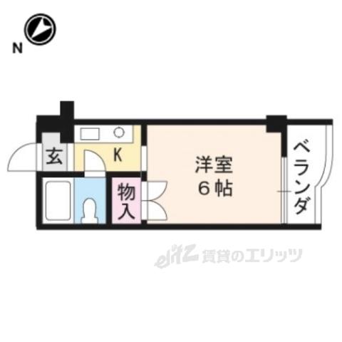 第3吉与門ハイツ(1K/3階)の間取り写真