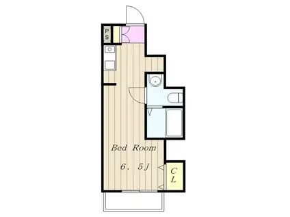 クレスト堀之内(1K/1階)の間取り写真