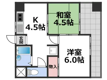 スターパーク(2DK/3階)の間取り写真
