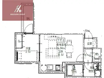 D PORTA VIALE(1LDK/2階)の間取り写真