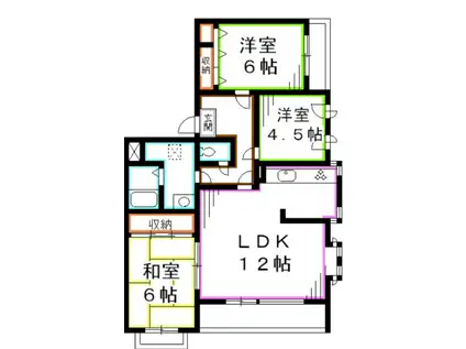 ヴェール久我山(3LDK/2階)の間取り写真