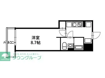 リヴシティ亀戸(1K/1階)の間取り写真