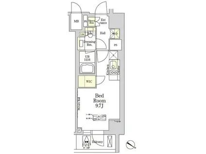 ザクラス南麻布(ワンルーム/3階)の間取り写真