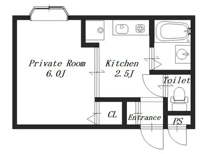グリーンヒル111(1K/2階)の間取り写真