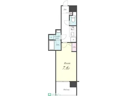 ユガニュー(1K/3階)の間取り写真