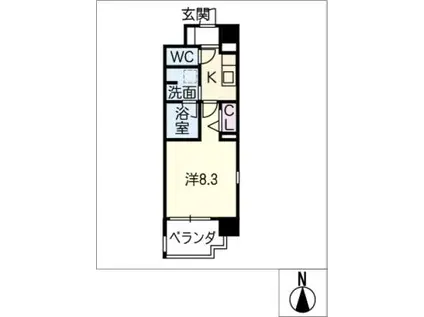 ARエステート(1K/5階)の間取り写真