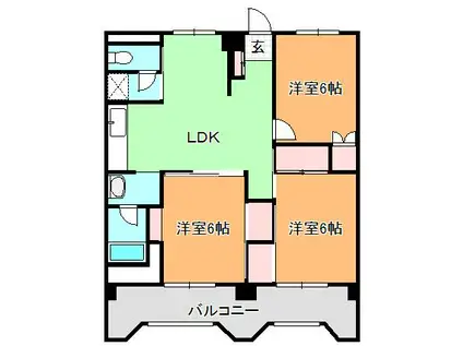 RCグランデ(3LDK/4階)の間取り写真