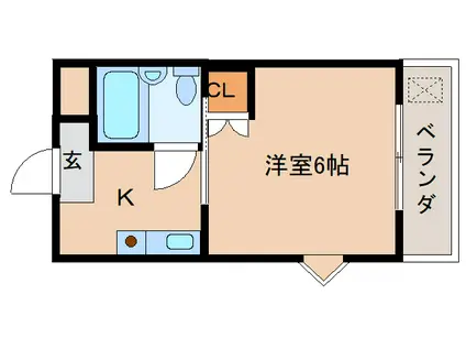 アイリスハイツ(1K/4階)の間取り写真