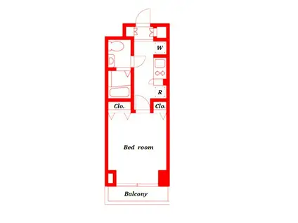 CASSIA KAWASAKI RESIDENCE(1K/4階)の間取り写真