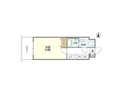 アルファコート西川口23(1K/2階)の間取り写真