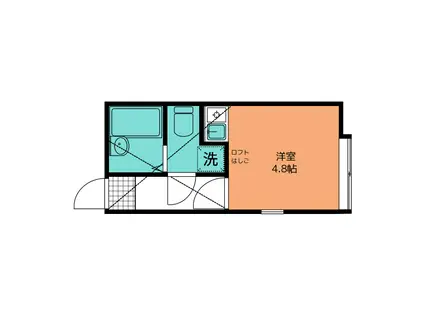 アザーレ星川(ワンルーム/2階)の間取り写真