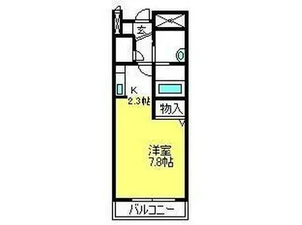 モダン・サニー・レジデンス(ワンルーム/3階)の間取り写真