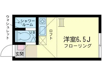 ユナイト天王町アニーレ(ワンルーム/2階)の間取り写真