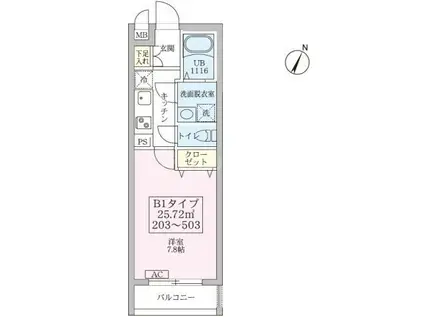 LIVE REST SHINOZAKI 232(1K/2階)の間取り写真
