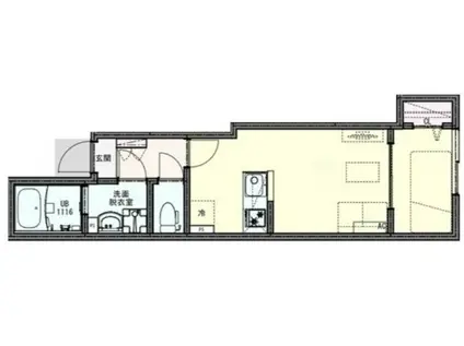 KLEIS馬橋III(1LDK/1階)の間取り写真