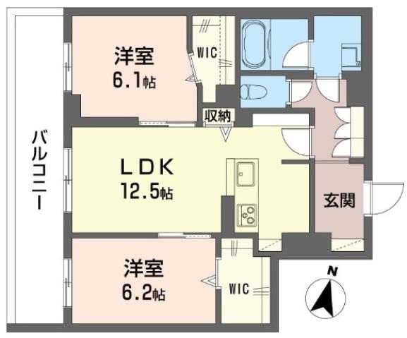 東武東上線 ふじみ野駅 徒歩15分 3階建 新築(2LDK/3階)の間取り写真