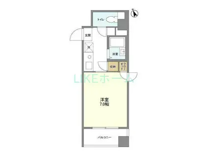 グランデュール本郷(1K/3階)の間取り写真