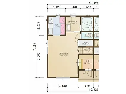 アソシエ中央(3LDK/1階)の間取り写真