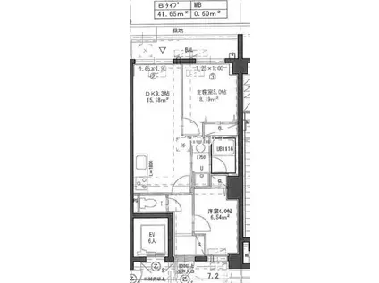 エストゥルース府中(2LDK/4階)の間取り写真