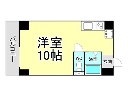 アーバンハイツ増居(ワンルーム/6階)の間取り写真