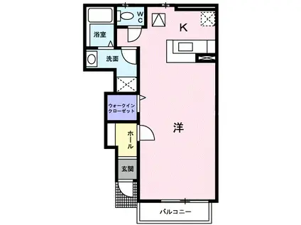 サニーコートB(ワンルーム/1階)の間取り写真