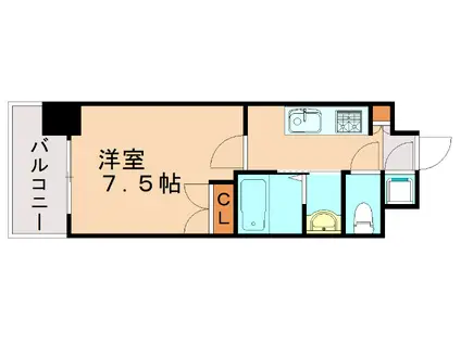 NO.111 ORIENTO TRADING TOWER CLUB O(1K/16階)の間取り写真