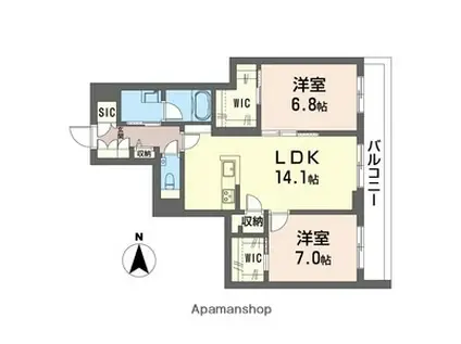 デア グランツ(2LDK/3階)の間取り写真