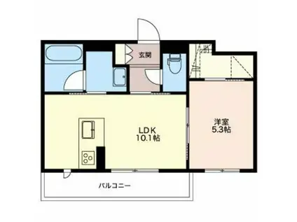 コートエスパシオII(1LDK/1階)の間取り写真