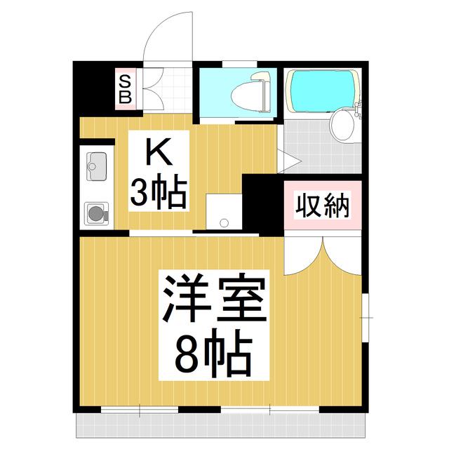 ラ・パーク居町(1K/1階)の間取り写真