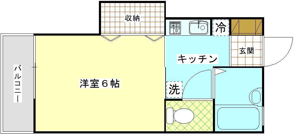センチュリーハイツ(1K/2階)の間取り写真