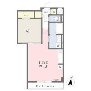 エルパーク西ノ内(1LDK/1階)の間取り写真