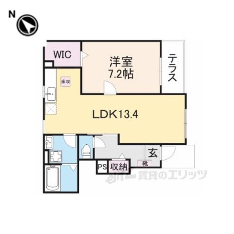 テラ・ソレイユ(1LDK/1階)の間取り写真