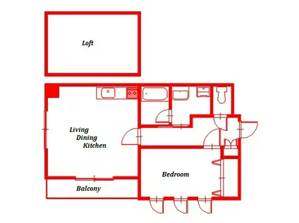 コリーナ横浜(1LDK/2階)の間取り写真